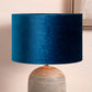 Bow 30cm Sapphire Velvet Cylinder Lampshade
