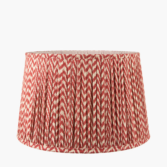 Vienna 30cm Red Chevron Mushroom Pleat Lampshade