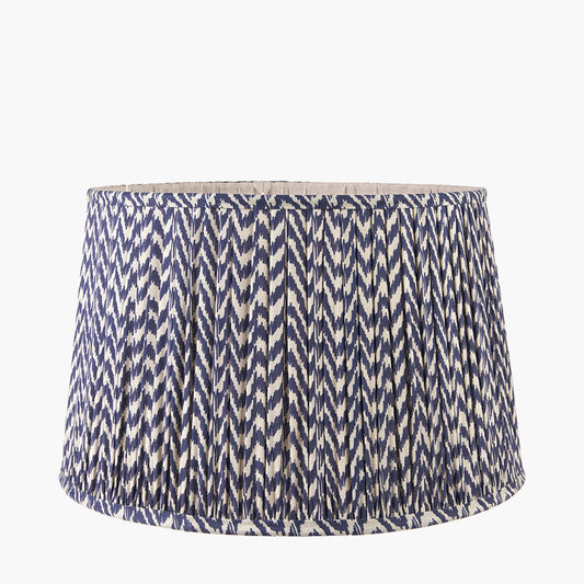 Vienna 40cm Blue Chevron Mushroom Pleat Lampshade