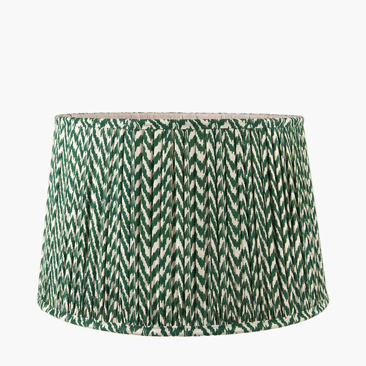 Vienna 40cm Forest Green Chevron Mushroom Pleat Lampshade