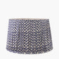 Vienna 50cm Blue Chevron Mushroom Pleat Lampshade