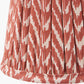 Vienna 14cm Red Chevron Tall Taper Mushroom Pleat Candle Clip Lampshade