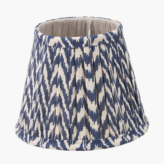 Vienna 16cm Blue Chevron Mushroom Pleat Lampshade