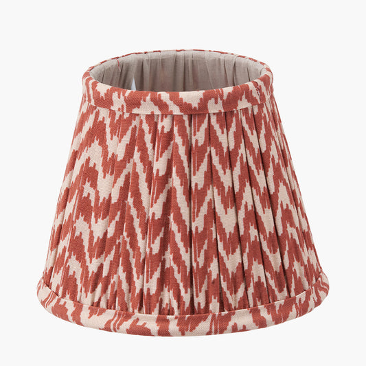 Vienna 16cm Red Chevron Mushroom Pleat Lampshade