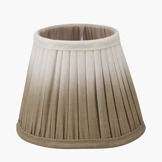 Scallop 16cm Taupe Ombre Soft Pleated Tapered Lampshade