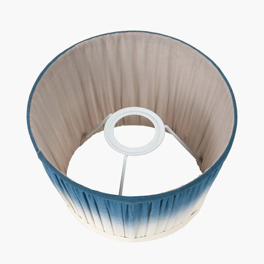 Scallop 20cm Blue Ombre Soft Pleated Tapered Lampshade