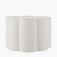 Bloom 35cm White Handloom Scalloped Cylinder Lampshade
