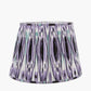 Izara 30cm Lilac Ikat Patterned Mushroom Pleat Tapered Lampshade