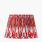 Izara 35cm Red Ikat Patterned Mushroom Pleat Tapered Lampshade