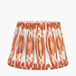Izara 40cm Cinnamon Ikat Patterned Mushroom Pleat Tapered Lampshade