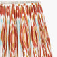 Izara 40cm Cinnamon Ikat Patterned Mushroom Pleat Tapered Lampshade