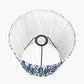 Izara 45cm Ocean Blue Ikat Patterned Mushroom Pleat Tapered Lampshade