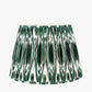 Izara 45cm Racing Green Ikat Patterned Mushroom Pleat Tapered Lampshade