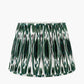 Izara 45cm Racing Green Ikat Patterned Mushroom Pleat Tapered Lampshade