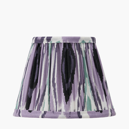 Izara 16cm Lilac Ikat Patterned Mushroom Pleat Tapered Lampshade