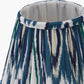 Izara 16cm Ocean Blue Ikat Patterned Mushroom Pleat Tapered Lampshade
