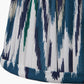 Izara 16cm Ocean Blue Ikat Patterned Mushroom Pleat Tapered Lampshade