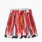 Izara 16cm Red Ikat Patterned Mushroom Pleat Tapered Lampshade