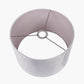 Rene 25cm Light Grey Velvet Cylinder Lampshade