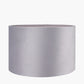 Rene 25cm Light Grey Velvet Cylinder Lampshade