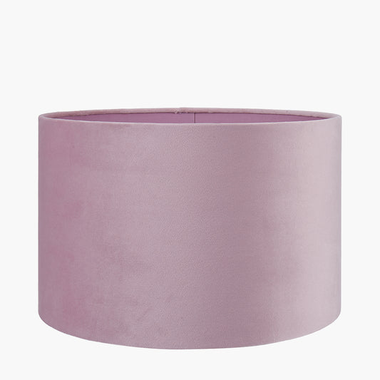 Rene 40cm Blush Velvet Cylinder Lampshade
