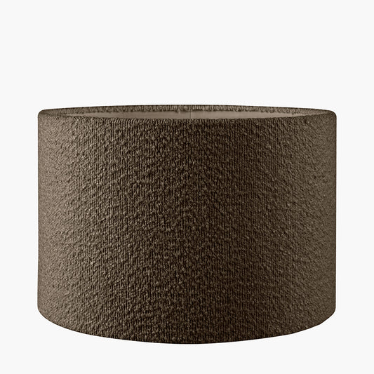 Rouen 35cm Mocha Brown Boucle Cylinder Lampshade