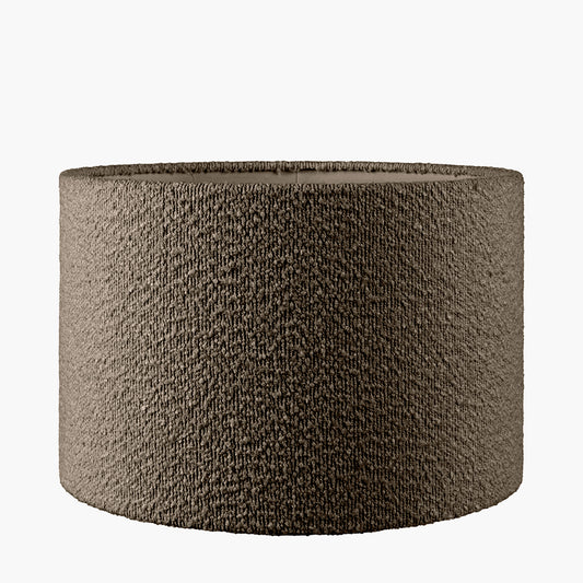 Rouen 50cm Mocha Brown Boucle Cylinder Lampshade
