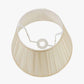 Maya 30cm Almond Silk Box Pleat Tapered Lampshade