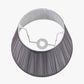 Maya 30cm Steel Grey Silk Box Pleat Tapered Lampshade