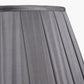 Maya 40cm Steel Grey Silk Box Pleat Tapered Lampshade