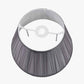 Maya 45cm Steel Grey Silk Box Pleat Tapered Lampshade