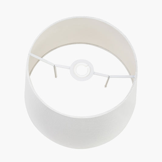 Lys 40cm White Self Lined Linen Tapered Lampshade