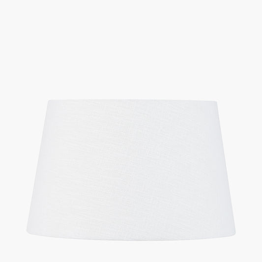 Lys 40cm White Self Lined Linen Tapered Lampshade