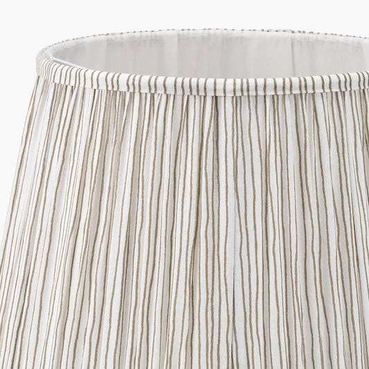 Thiago 35cm Natural Stripe Mushroom Pleat Tapered Lampshade