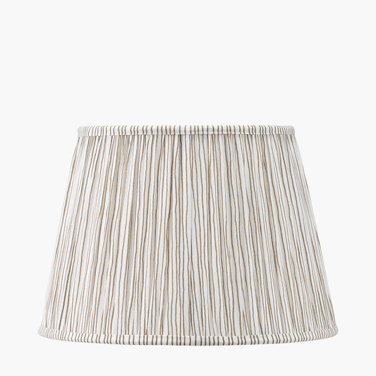 Thiago 40cm Natural Stripe Mushroom Pleat Tapered Lampshade