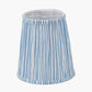 Thiago 14cm Ocean Blue Stripe Mushroom Pleat Tall Tapered Candle Clip Lampshade