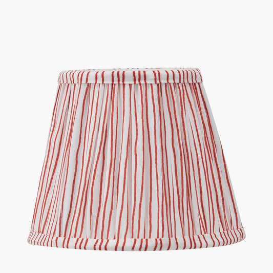 Thiago 16cm Cinnamon Stripe Mushroom Pleat Tapered Lampshade