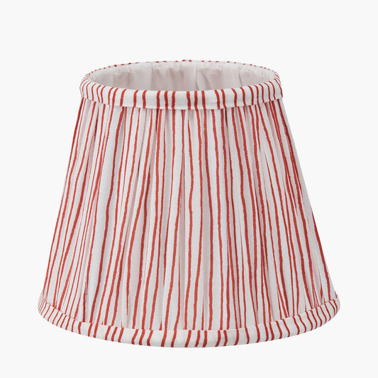 Thiago 16cm Cinnamon Stripe Mushroom Pleat Tapered Lampshade
