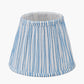 Thiago 16cm Ocean Blue Stripe Mushroom Pleat Tapered Lampshade