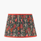Floressa 35cm Red Floral Patterned Mushroom Pleat Tapered Lamp Shade