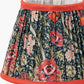 Floressa 16cm Red Floral Patterned Mushroom Pleat Tapered Lampshade