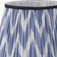 Kamilah 30cm Blue Chevron Patterned Mushroom Pleat Tapered Lamp Shade