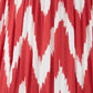 Kamilah 30cm Red Chevron Patterned Mushroom Pleat Tapered Lamp Shade