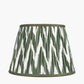 Kamilah 30cm Sage Chevron Pattered Mushroom Pleat Tapered Lampshade