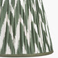 Kamilah 35cm Sage Chevron Pattered Mushroom Pleat Tapered Lampshade