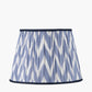 Kamilah 40cm Blue Chevron Patterned Mushroom Pleat Tapered Lamp Shade