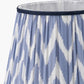 Kamilah 40cm Blue Chevron Patterned Mushroom Pleat Tapered Lamp Shade