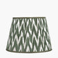 Kamilah 40cm Sage Chevron Pattered Mushroom Pleat Tapered Lampshade