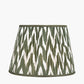 Kamilah 40cm Sage Chevron Pattered Mushroom Pleat Tapered Lampshade