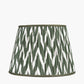 Kamilah 40cm Sage Chevron Pattered Mushroom Pleat Tapered Lampshade